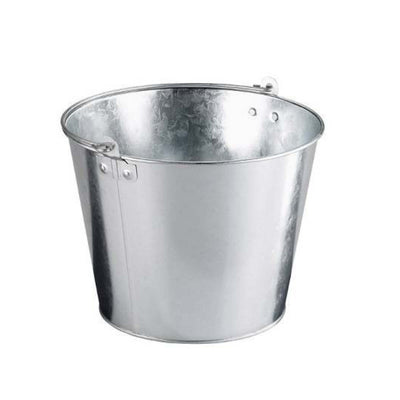 Secchiello ghiaccio in latta 5 litri D.23x18cm colore argento brillante