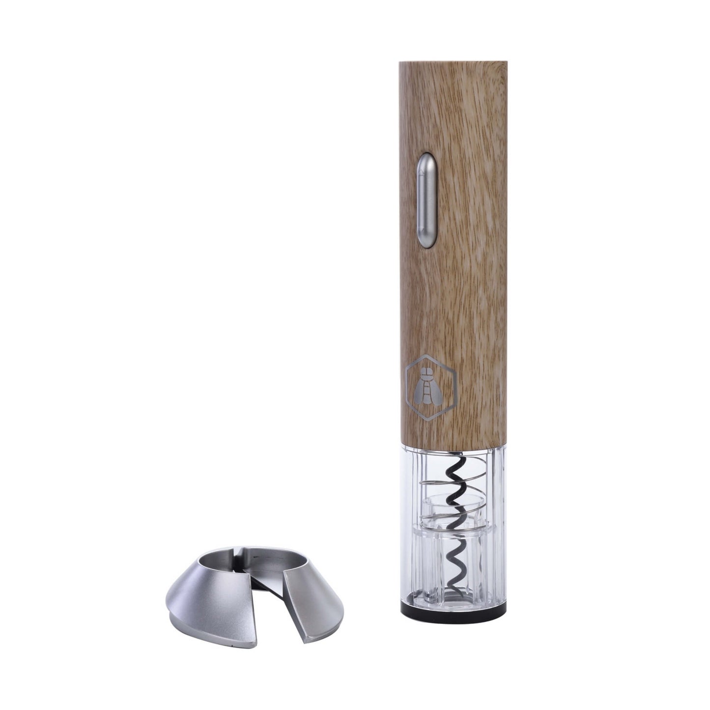 APRIBOTTIGLIE CAVATAPPI ELETTRICO IN LEGNO E ARGENTO LAGUIOLE