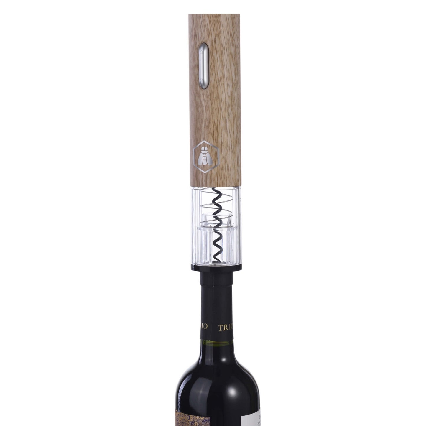 APRIBOTTIGLIE CAVATAPPI ELETTRICO IN LEGNO E ARGENTO LAGUIOLE