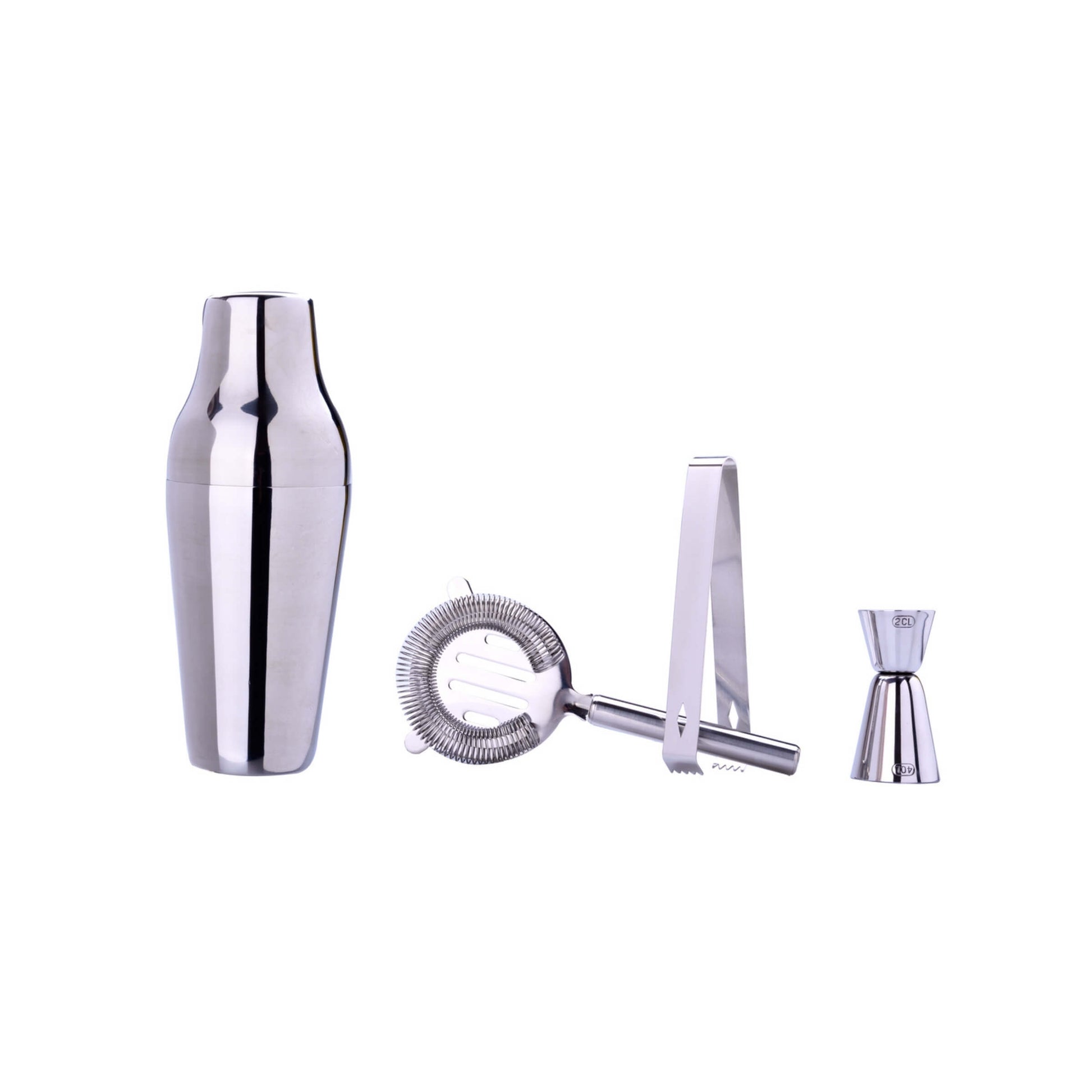 Kit cocktail Laguiole 4 pezzi acciaio inossidabile shaker 500ml dispenser filtro pinza ghiaccio