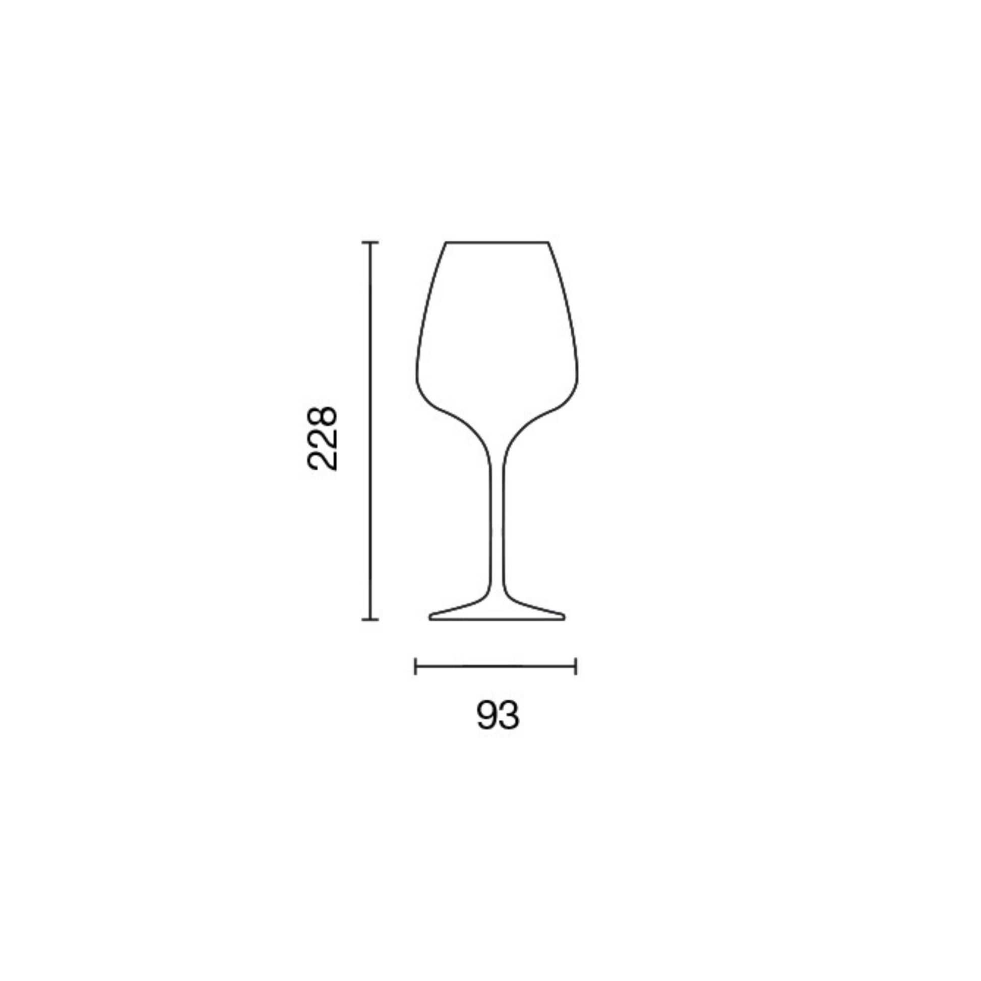 Calice Italesse Levante 500cc dettaglio linee pulite design versatile degustazione vino