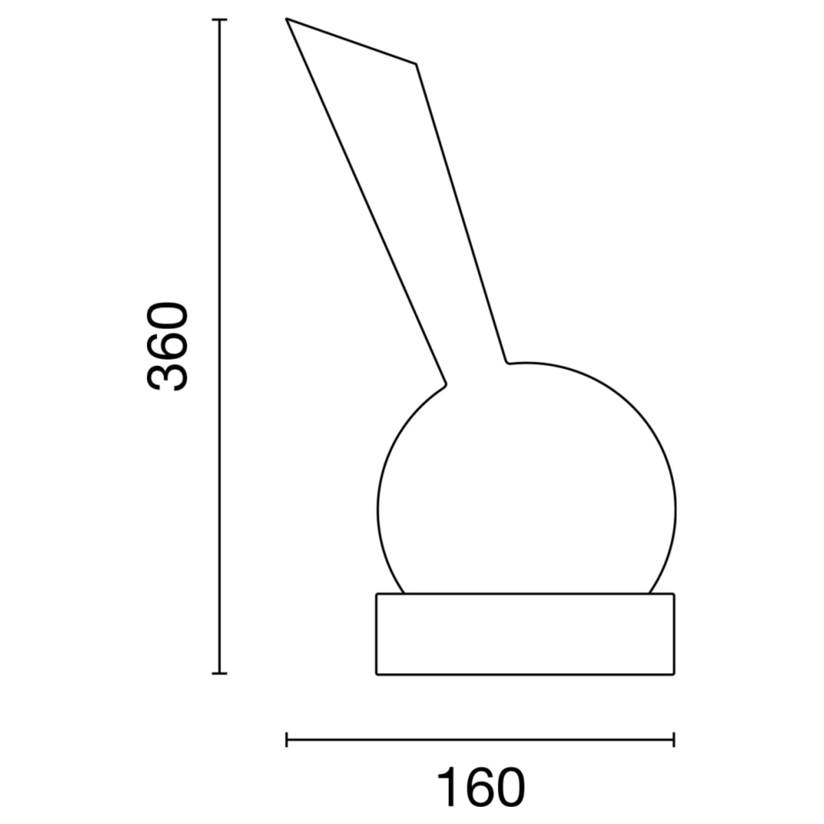 Decanter Vinocchio 1500 cc in Vetro Soffiato con Base Acrilica Italesse Design Federico Venier