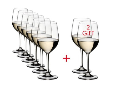 Calici Riedel Vinum Viognier Chardonnay box da 8 - design per vini bianchi a bassa acidità