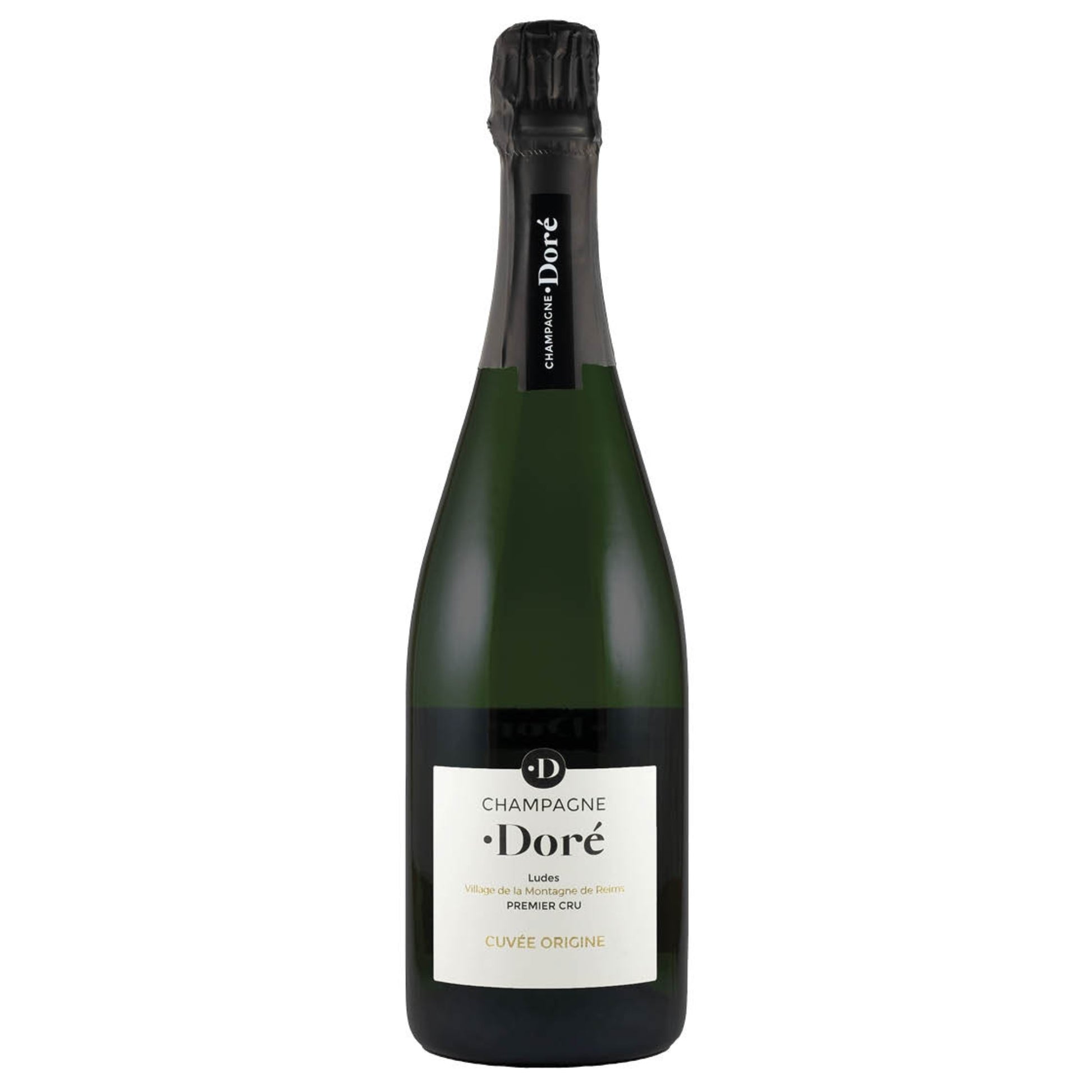 Champagne Dore' Cuvee Origine Brut 1er Cru villaggio Ludes 48 mesi lieviti bottiglia
