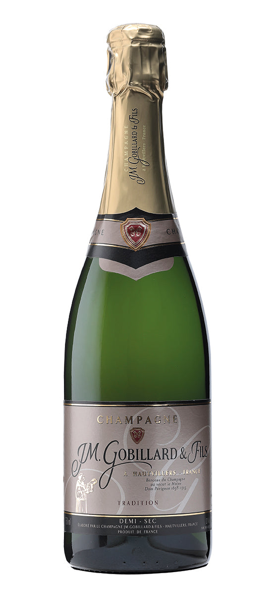 Bottiglia Champagne J.M. Gobillard Demi-Sec Tradition 75 cl dosaggio zucchero