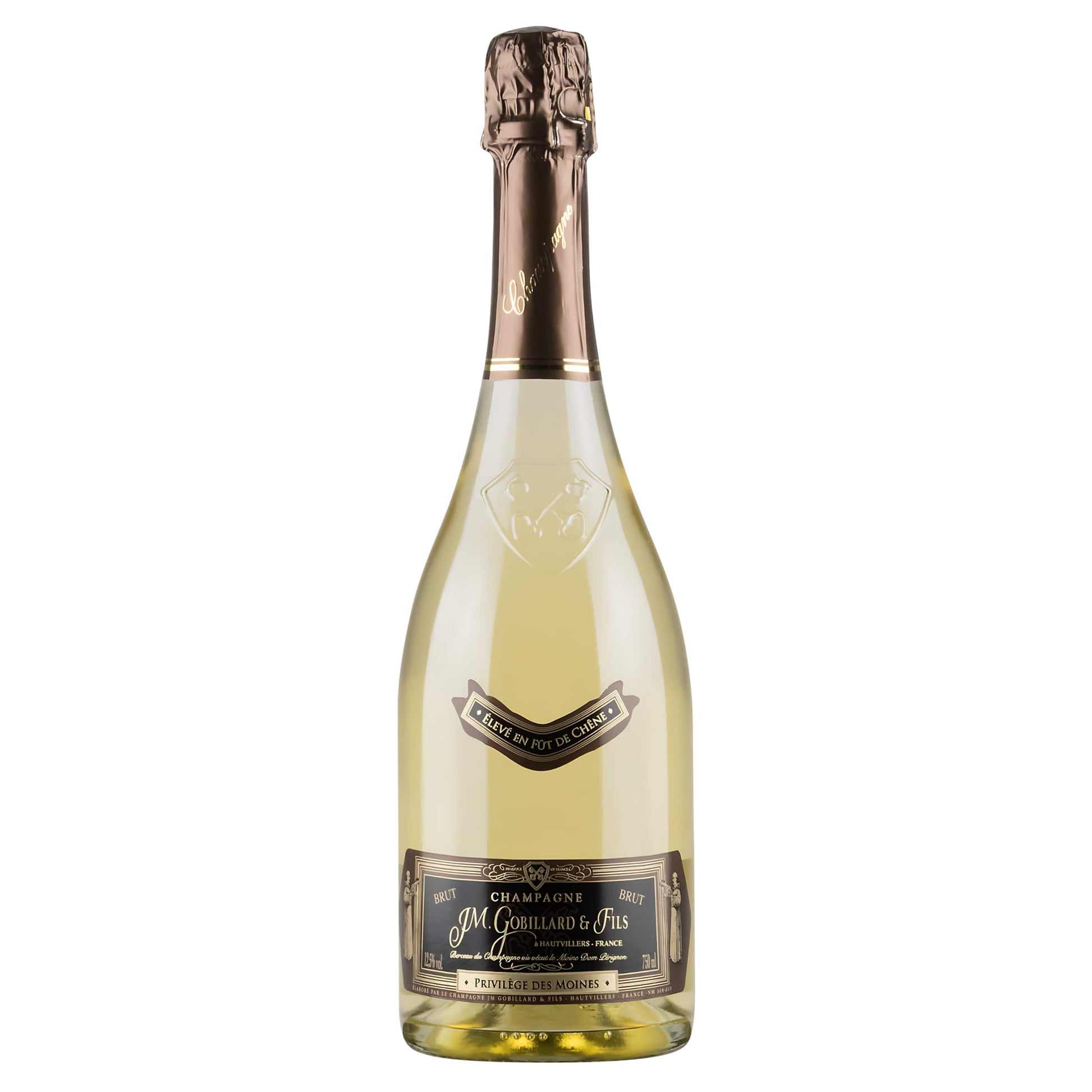 Bottiglia Champagne J.M. Gobillard Privilege des Moines 75 cl astucciato barrique