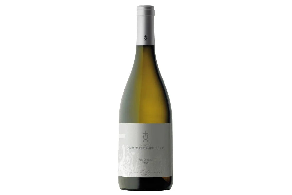 Bottiglia Adenzia 2022 Bianco Sicilia DOC 75 cl Baglio del Cristo di Campobello, etichetta frontale