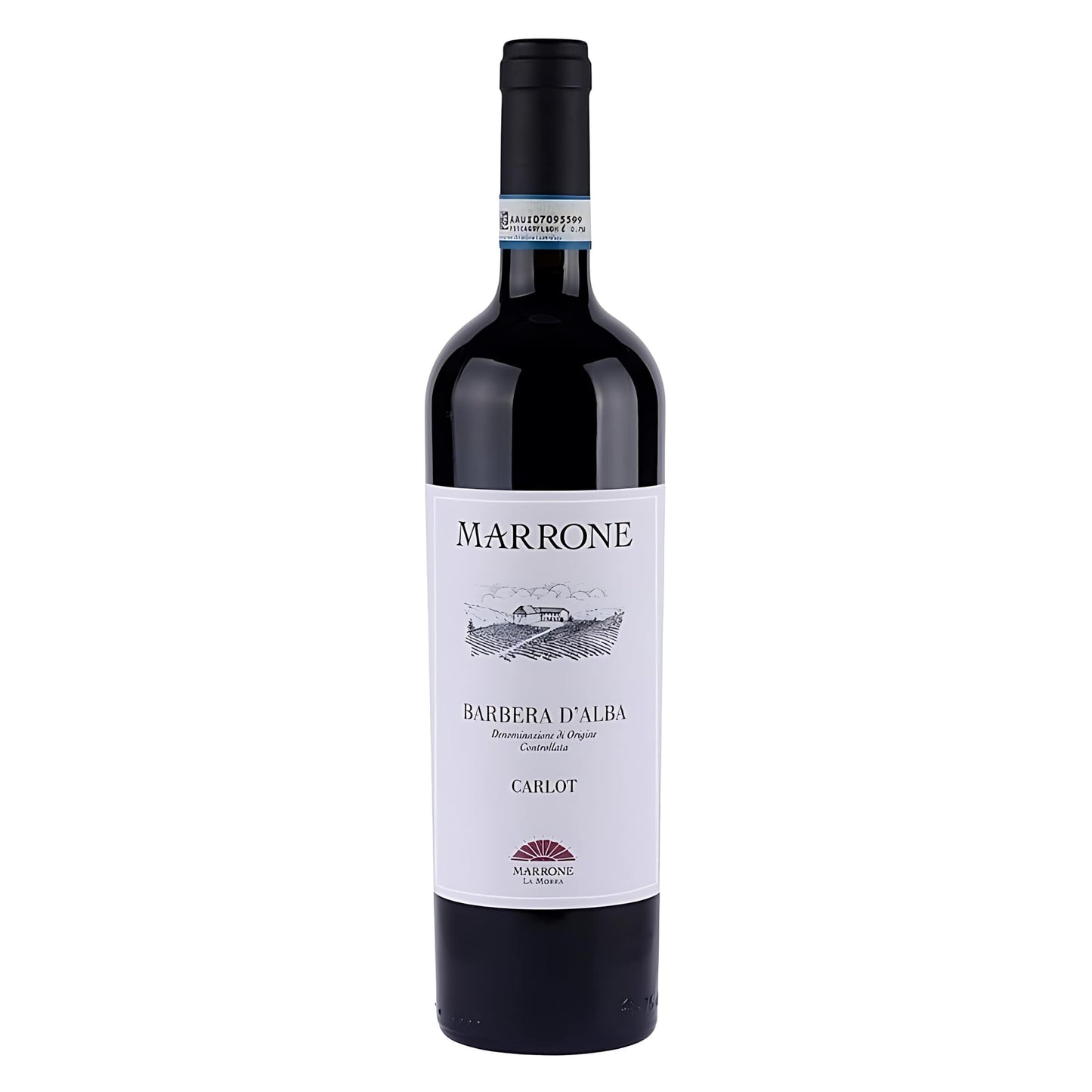 Barbera d'Alba DOC 2020 Carlot Marrone bottiglia 75cl etichetta
