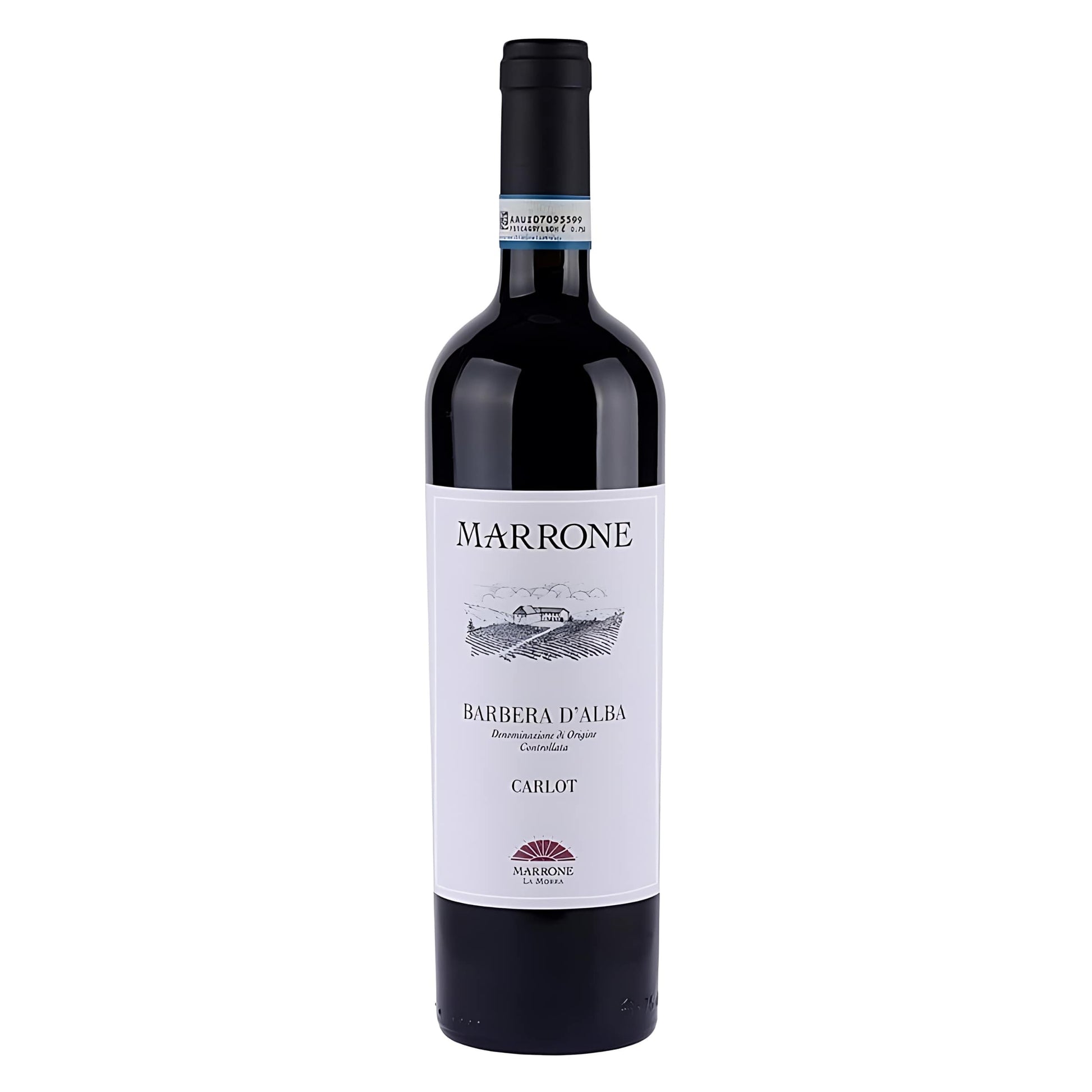 Barbera d'Alba DOC 2020 Carlot Marrone bottiglia 75cl etichetta
