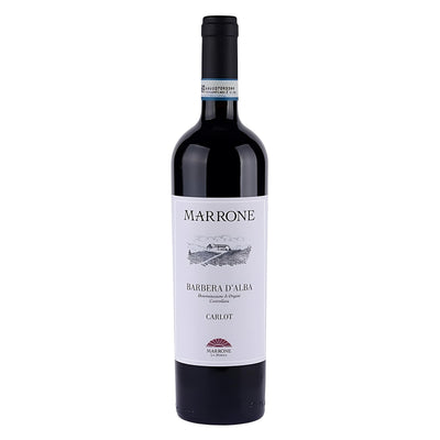 Barbera d'Alba DOC 2020 Carlot Marrone bottiglia 75cl etichetta