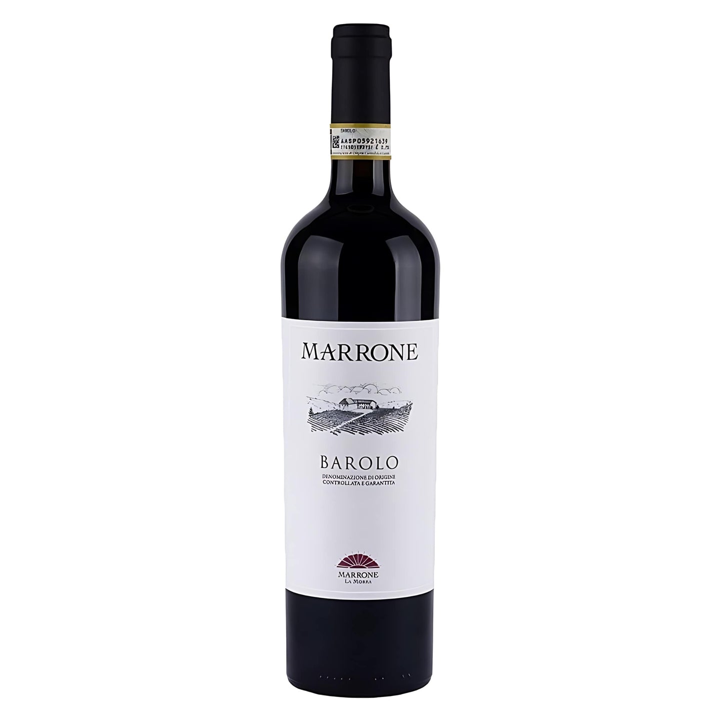 Barolo DOCG 2019 Marrone bottiglia 75cl etichetta vino piemontese