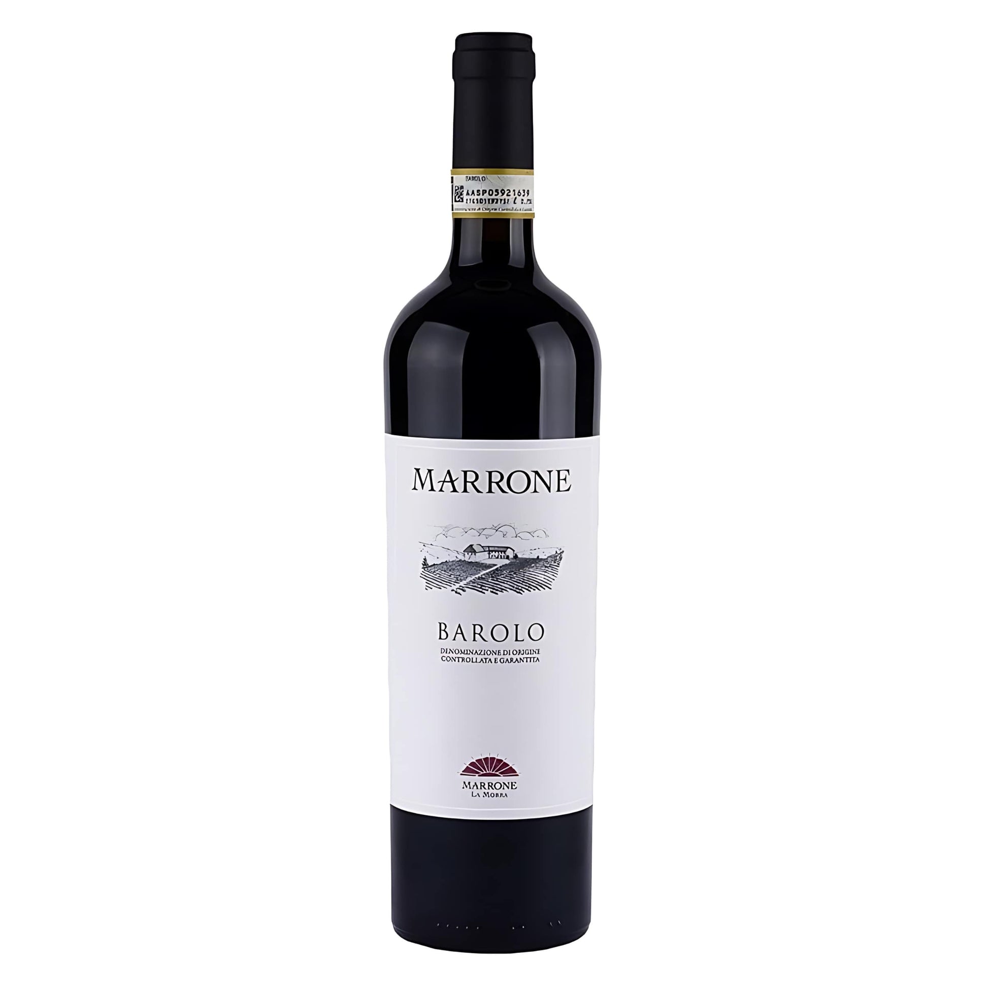 Barolo DOCG 2019 Marrone bottiglia 75cl etichetta vino piemontese