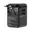 Adattatore - da viaggio universale - GaN III - con cavo USB-C retrattile - Nero - Verbatim