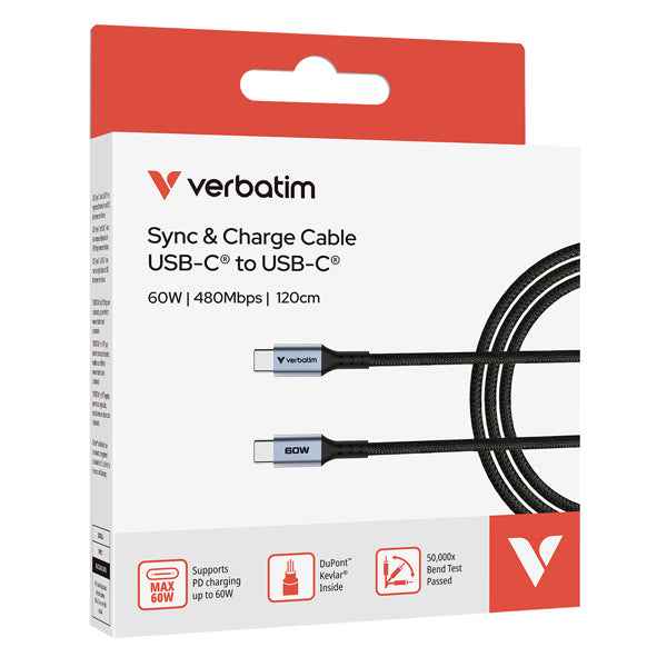 Verbatim - Cavo USB-C  a USB-C_60W- 31845 - 120cm