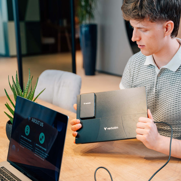 Monitor portatile - 13.3" - WUXGA Touch ALU con Wireless - Power bank incluso 5000mAh - Verbatim