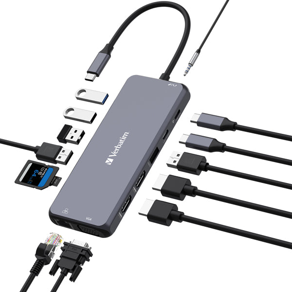 Verbatim - USB-C Pro Multiport Hub 14 Port - 32154