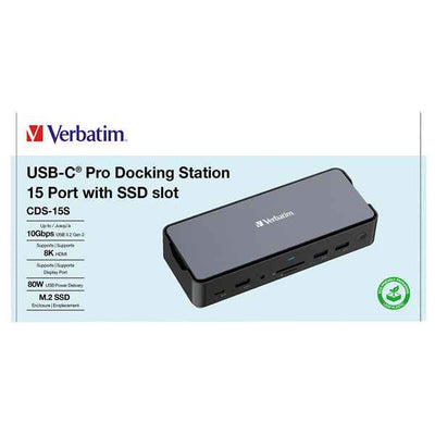 Verbatim - USB-C Pro Docking Station 15 Port - 32173