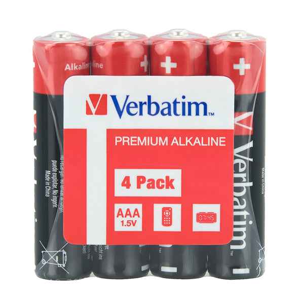 Pila ministilo AAA - 1,5V - 49500 - Alcaline - Verbatim -  conf. 4 pezzi