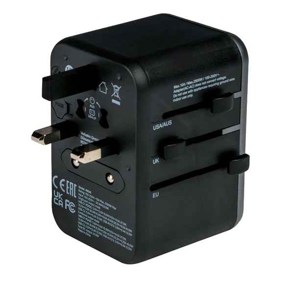 Verbatim - Adattatore da viaggio UTA-04 PD61W / QC / 3xUSB / 2xType-C