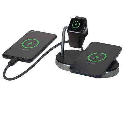 Verbatim - Supporto di ricarica 3-in-1 - WCS-02 - ricarica via cavo e wireless