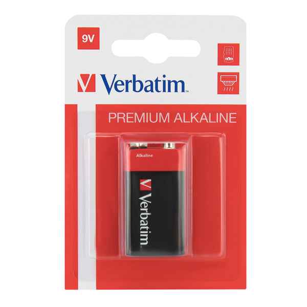 Pila Transistor - 9V - 49924 - alcalina - Verbatim - blister 1 pezzo