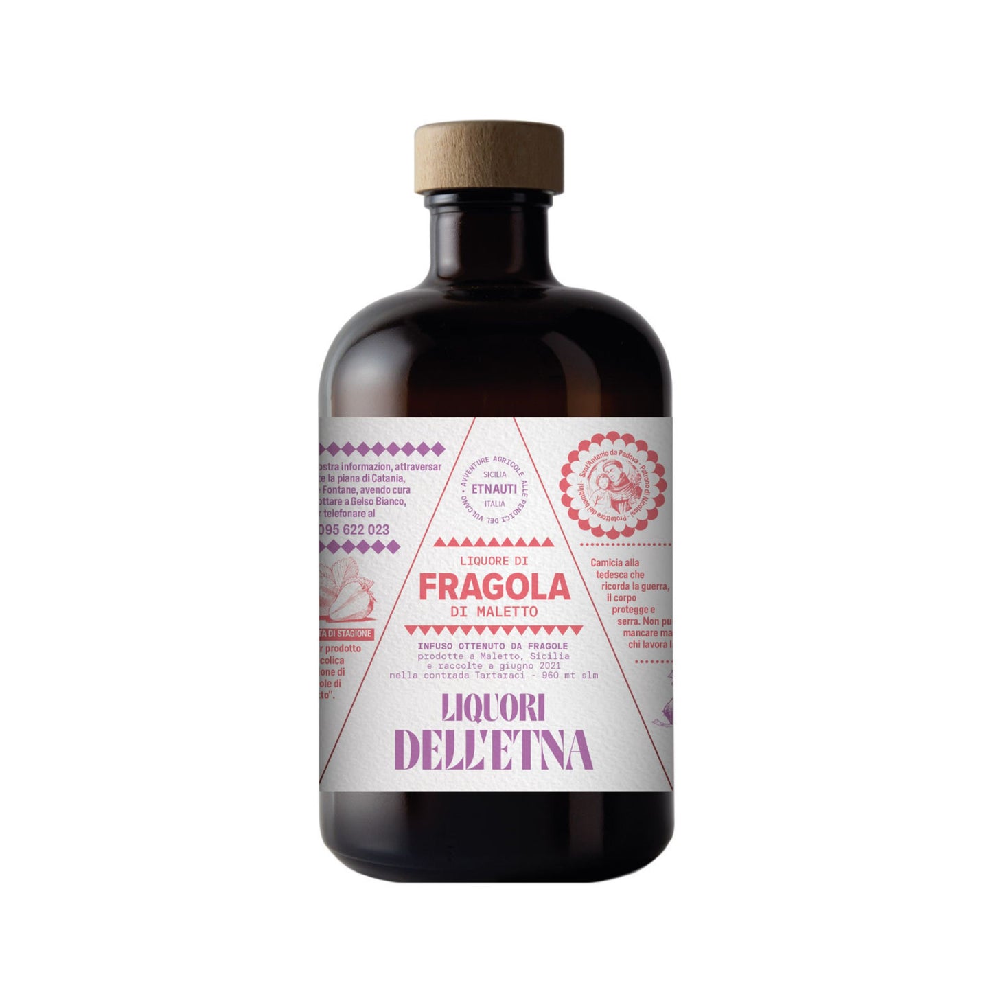 Liquori Dell'Etna Fragola Maletto 50cl 30° contrada Tartaraci 960m Etna