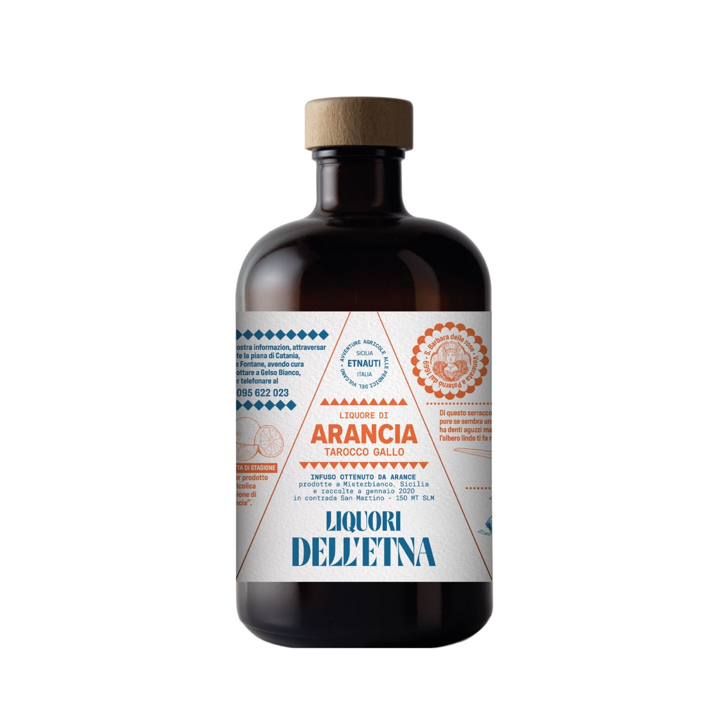 Liquori Dell'Etna Arancia Tarocco Gallo 50cl 30° contrada San Martino Piana Etna