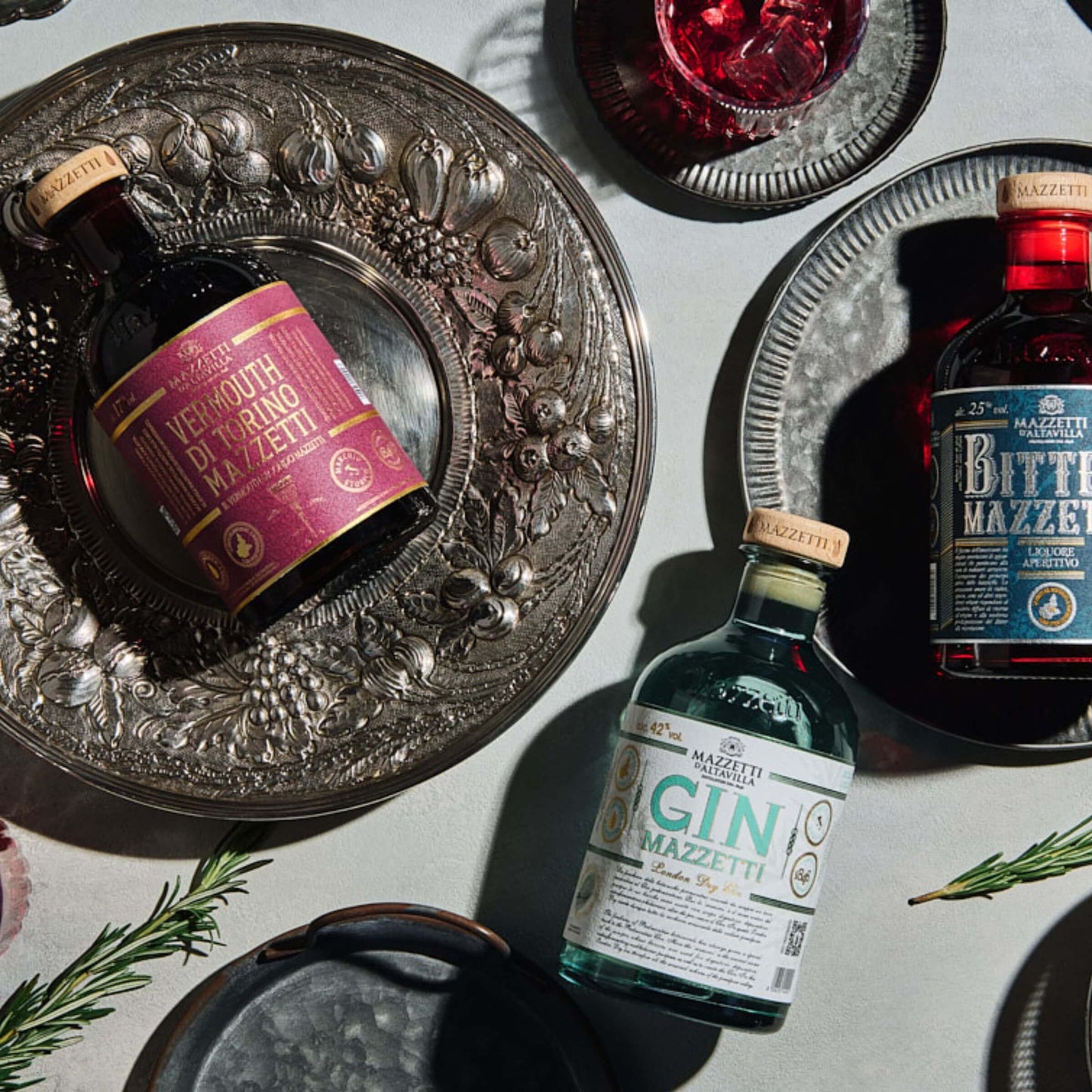 Mazzetti d'Altavilla Momento Negroni Kit con Gin Bitter e Vermouth 3 Bottiglie da 50 cl