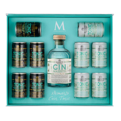 Mazzetti d'Altavilla Kit Gin Tonic con Gin 50 cl e 10 Lattine di Tonica Mazzetti