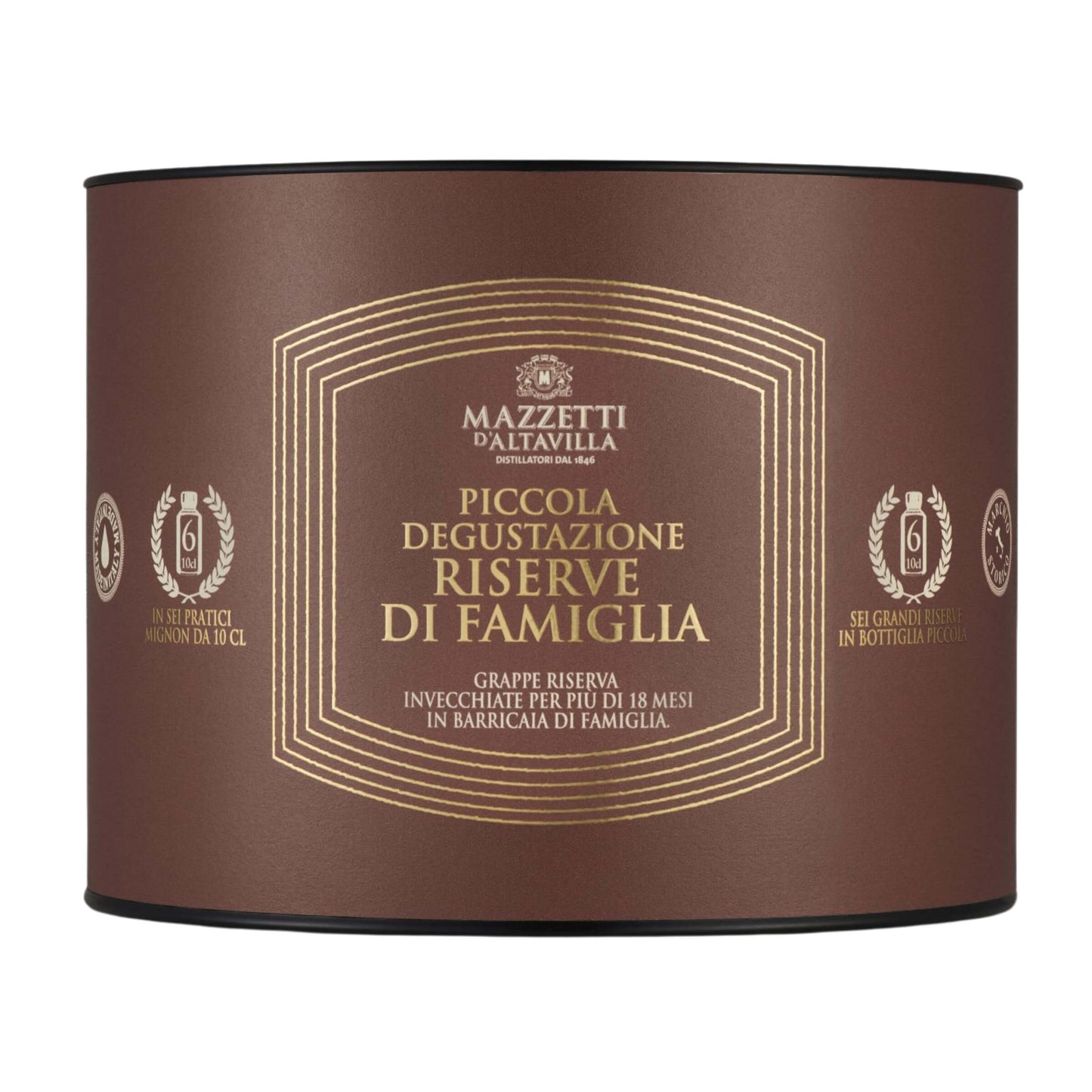 Mazzetti d'Altavilla Piccola Degustazione Riserve di Famiglia Cofanetto Grappa 6 Bottiglie da 10 cl