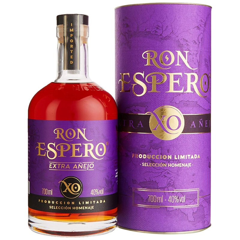 Rum Ron Espero Extra Añejo XO 70cl - blend solera rum dominicani 12-18 anni da Barbados, Giamaica, Trinidad, Guyana