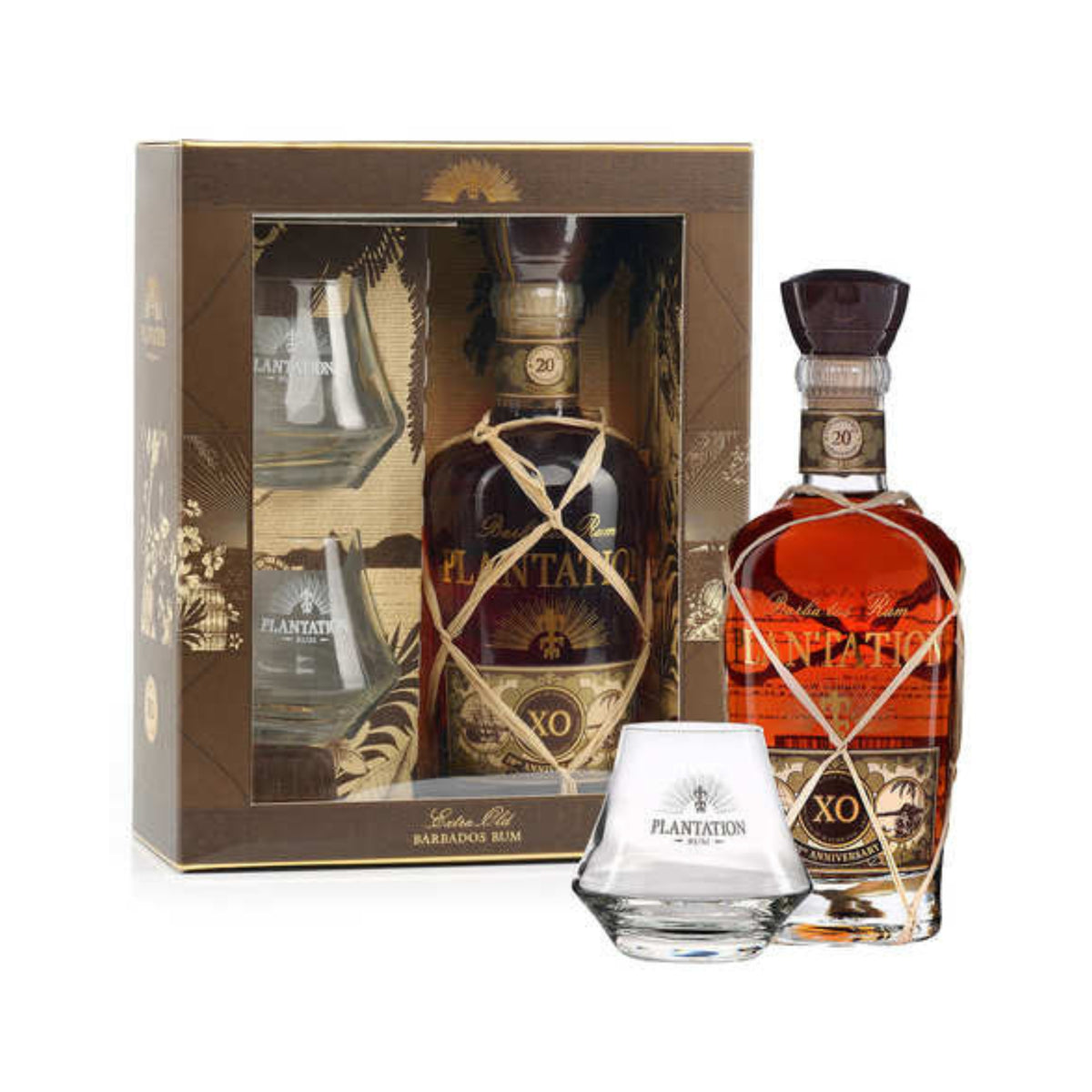 RUM PLANTATION XO 20TH ANNIVERSARY GLASS PACK 70 cl