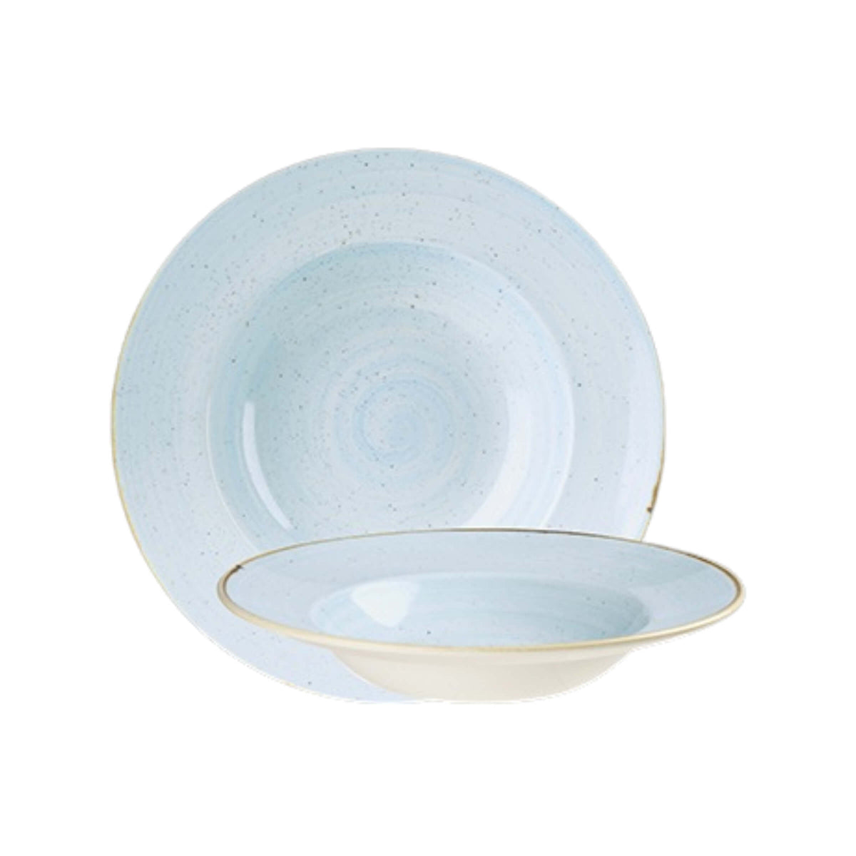 Churchill Stonecast Azzurro Puntinato Piatto Pasta 24 cm 12 Pezzi