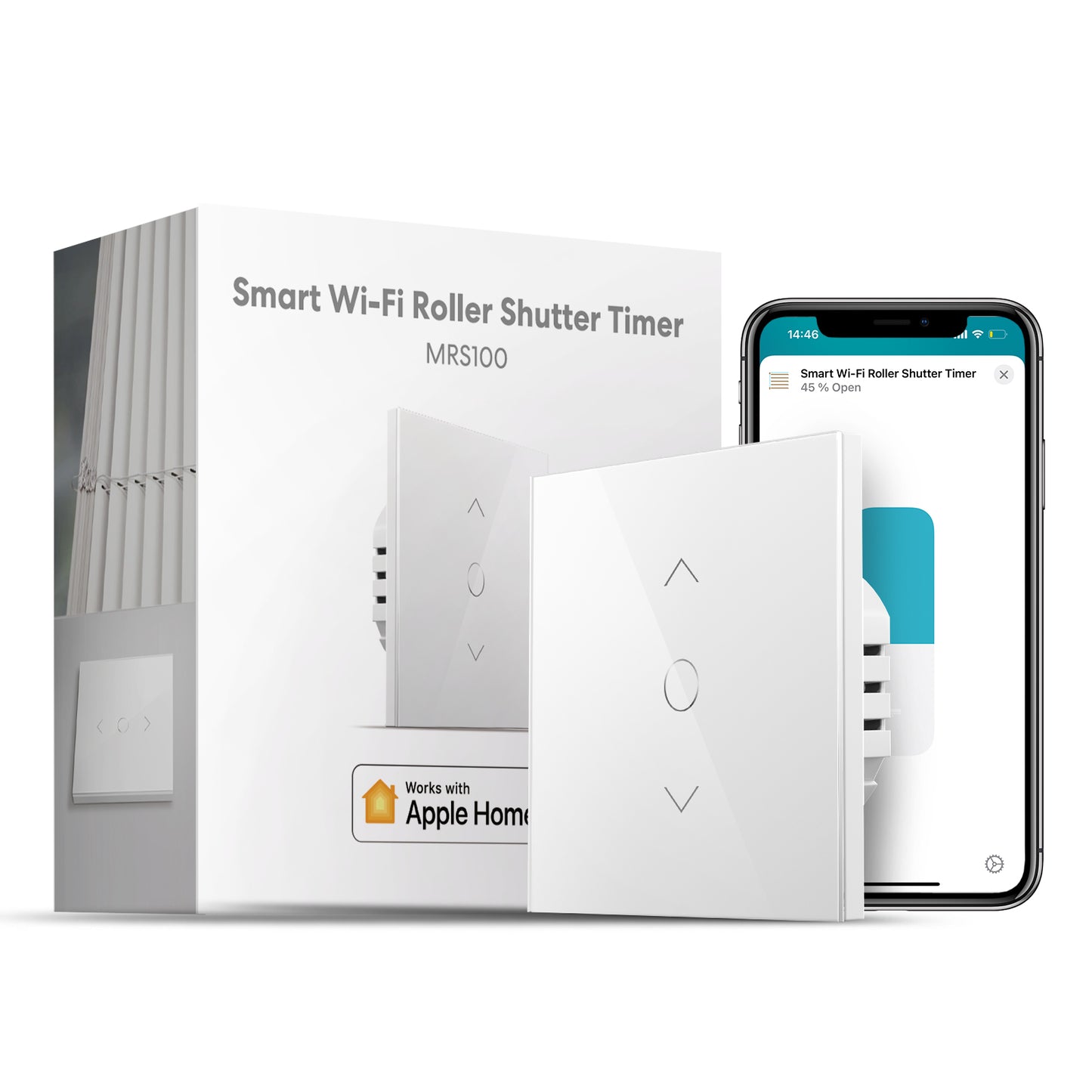 Meross Pulsante Smart Wi-Fi a muro per tapparelle - 220V - Apple HomeKit
