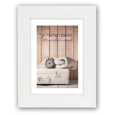 Cornice Nelson 3 in legno bianco formato 10x15 cm da tavolo e da parete