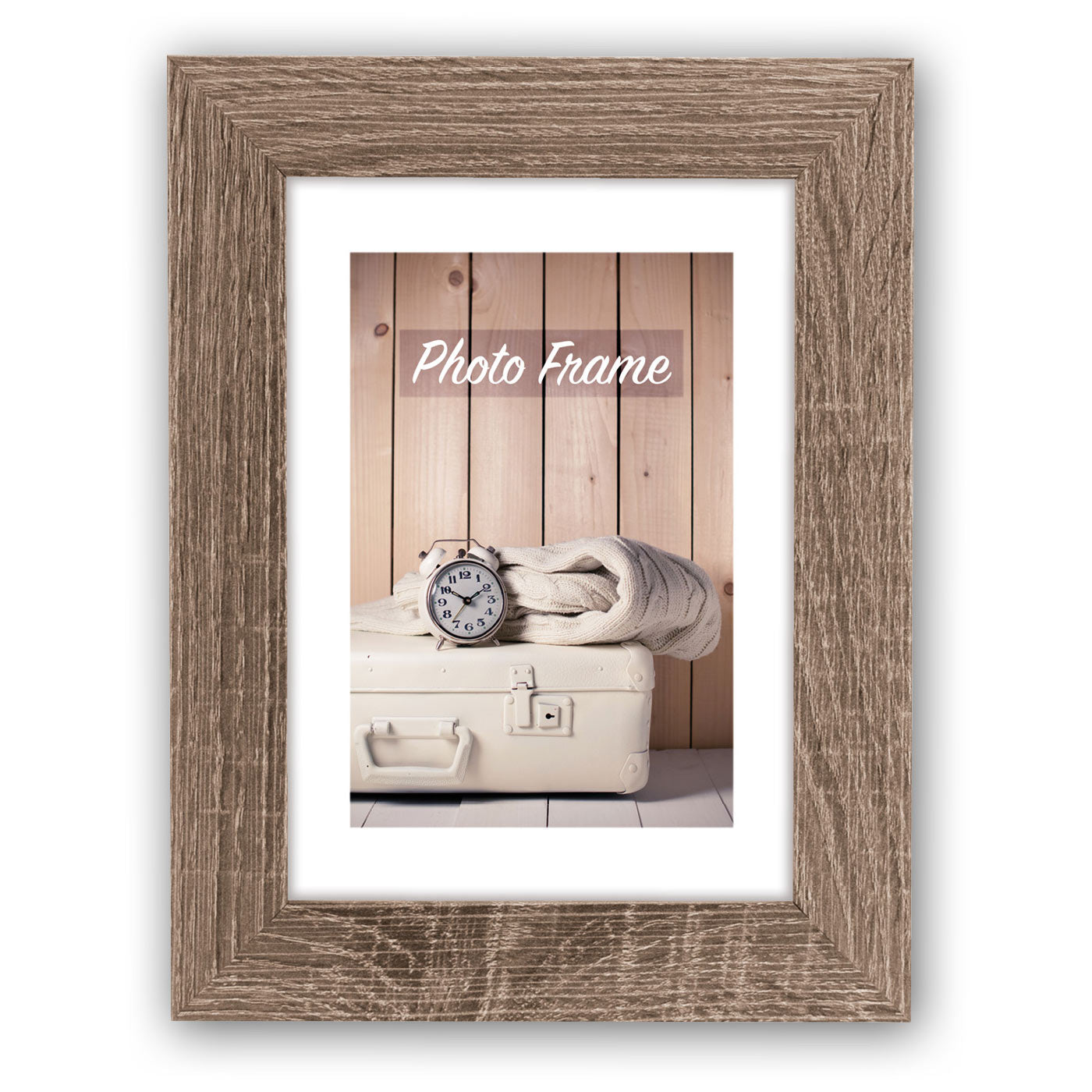 Cornice Nelson 5 in legno marrone formato 10x15 cm da tavolo e da parete