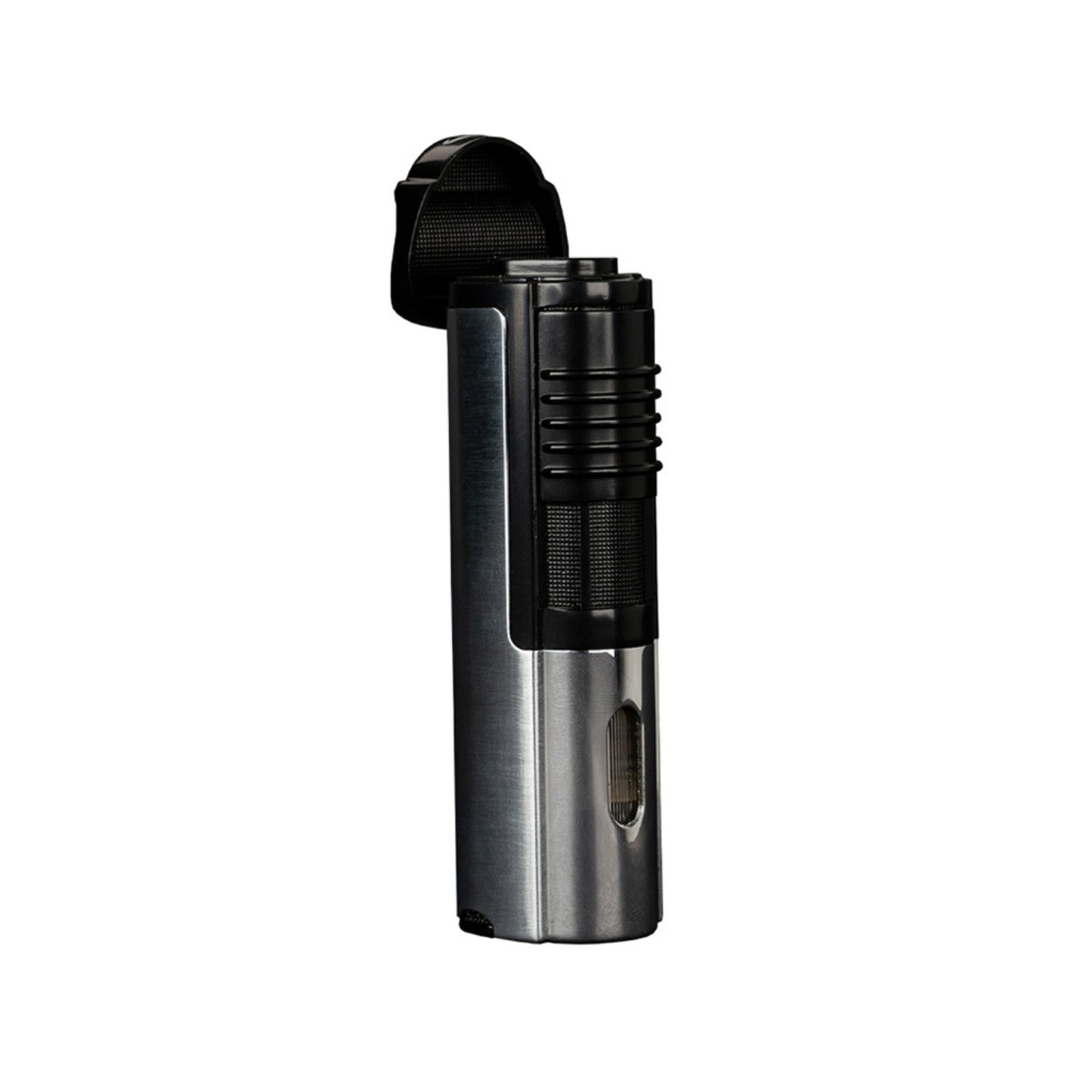 ACCENDINO FORMULA CROCODILE AVANTI TRIPLE JET CHROM CON BUCA SIGARI E POGGIA SIGARO INTEGRATO - 71316A