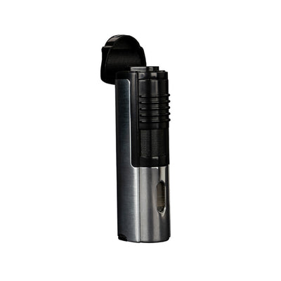 ACCENDINO FORMULA CROCODILE AVANTI TRIPLE JET CHROM CON BUCA SIGARI E POGGIA SIGARO INTEGRATO - 71316A