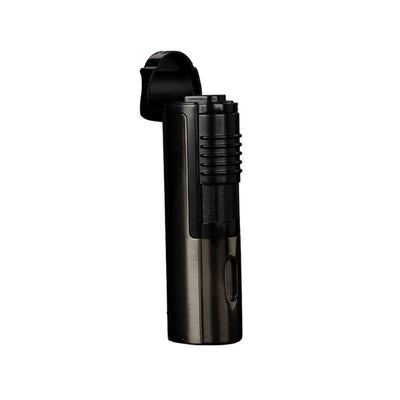 Dettaglio del buca sigari e portasigaro integrato dell'accendino Formula Crocodile Avanti Triple Jet Nero