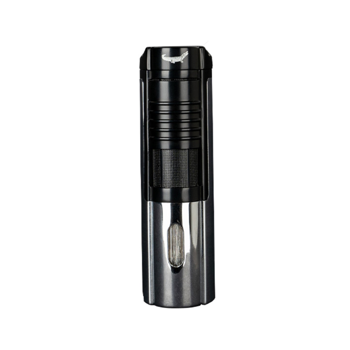 ACCENDINO FORMULA CROCODILE AVANTI TRIPLE JET CHROM CON BUCA SIGARI E POGGIA SIGARO INTEGRATO - 71316A
