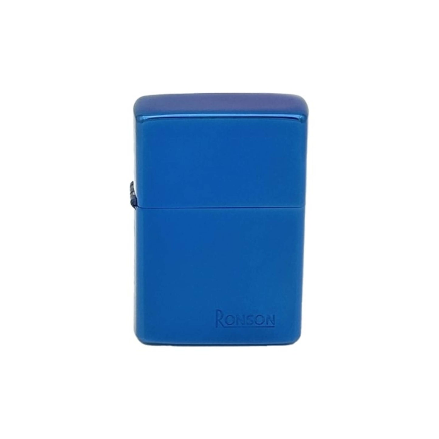 Dettaglio della finitura ghiaccio blu dell'accendino a benzina Ronson Blue Ice