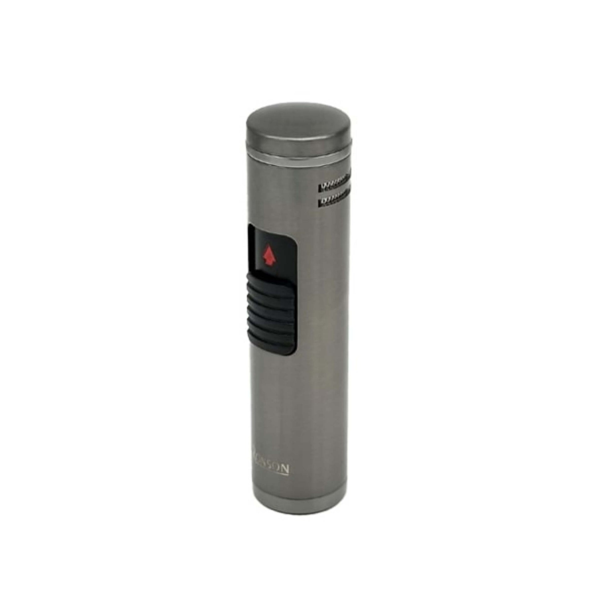 Accendino triplo jet Ronson Monsun Gun Metal con 3 ugelli, punch sigari e corpo in metallo Gun Metal