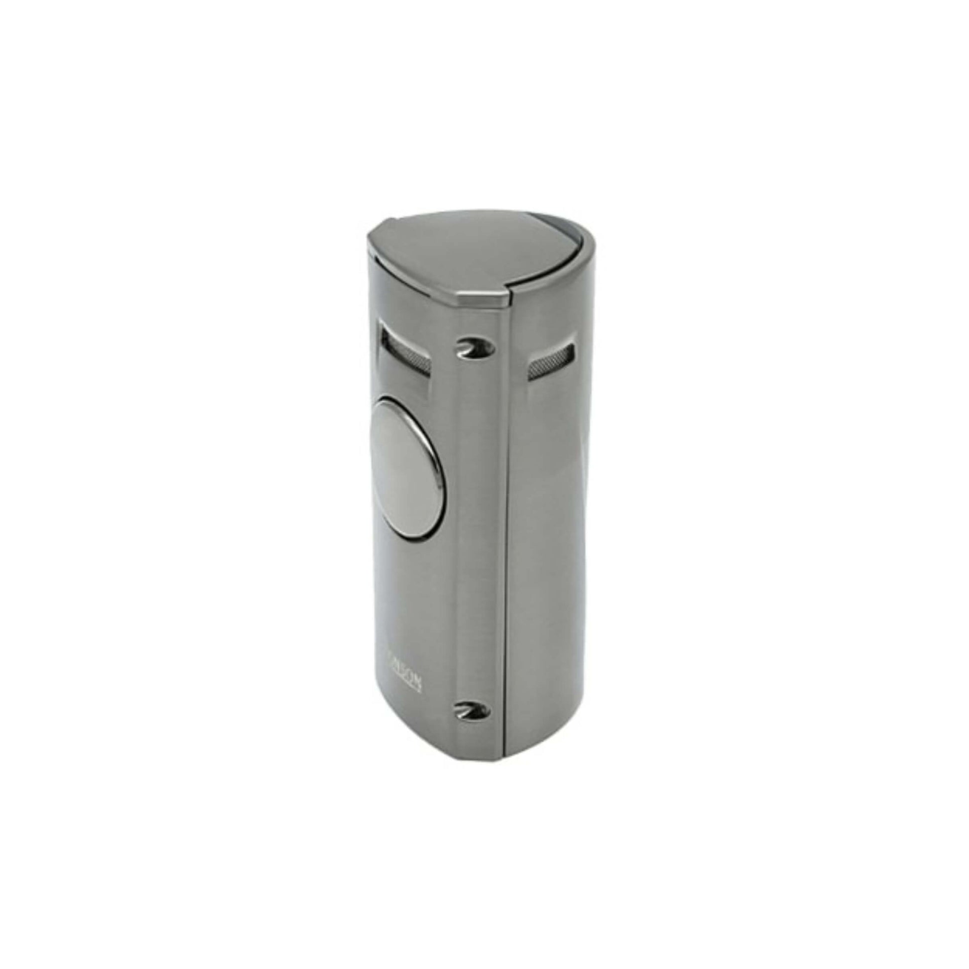 Accendino da tavolo Ronson Volcano Graphit con 4 ugelli jet flame e corpo in metallo finitura grafite