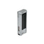 Dettaglio del rivestimento argento dell'accendino doppio jet Ronson Passat Silver