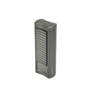 Accendino doppio jet Ronson Passat Gun Metal con rivestimento Gun Metal e doppia fiamma turbo
