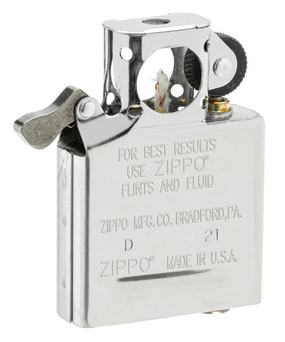 Inserto Zippo 65846 per pipa in acciaio inossidabile finitura argento, compatibile custodie Zippo regular