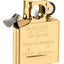 Inserto Zippo 65845 per pipa in acciaio inossidabile finitura oro, compatibile custodie Zippo regular