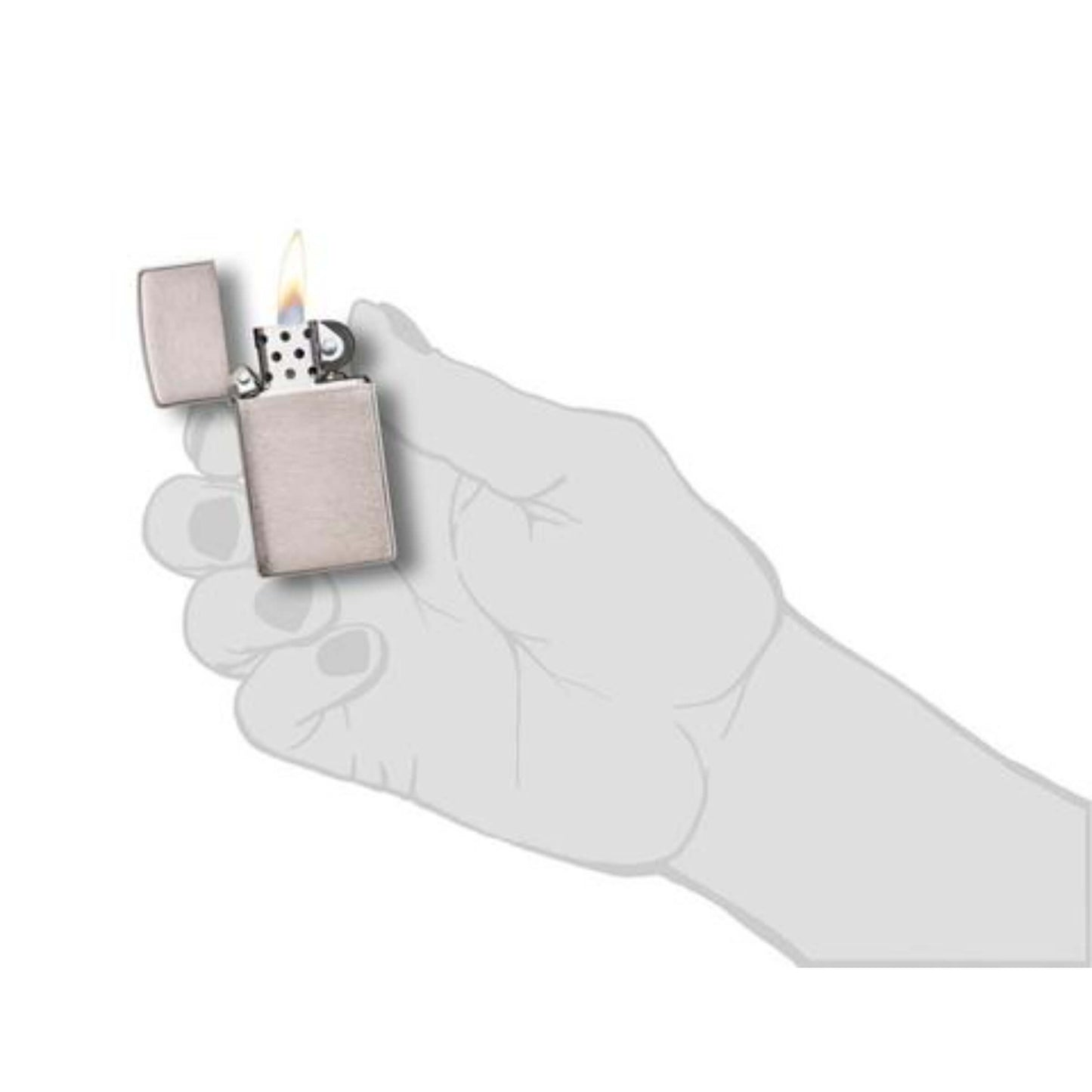1600 ACCENDINO ZIPPO CROMO SATINATO SLIM
