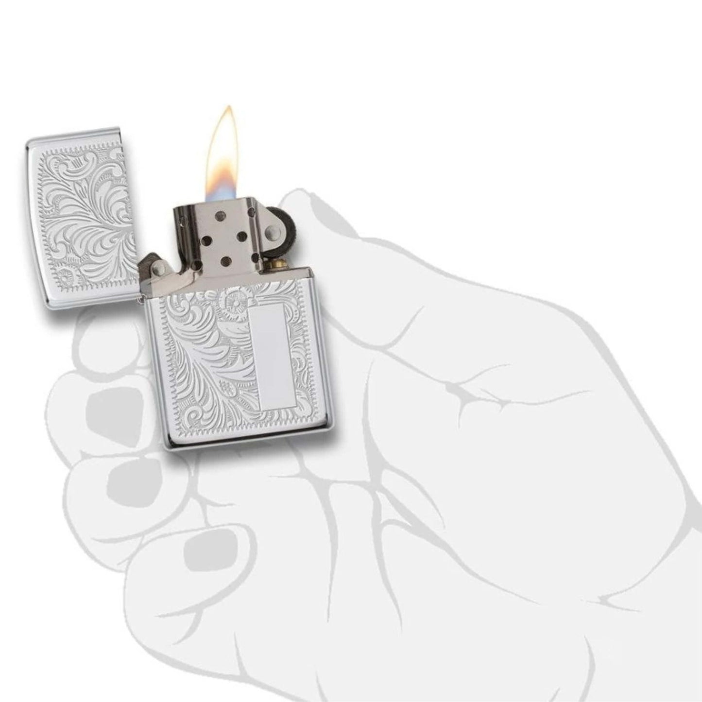 352 ACCENDINO ZIPPO VENEZIANO CROMO
