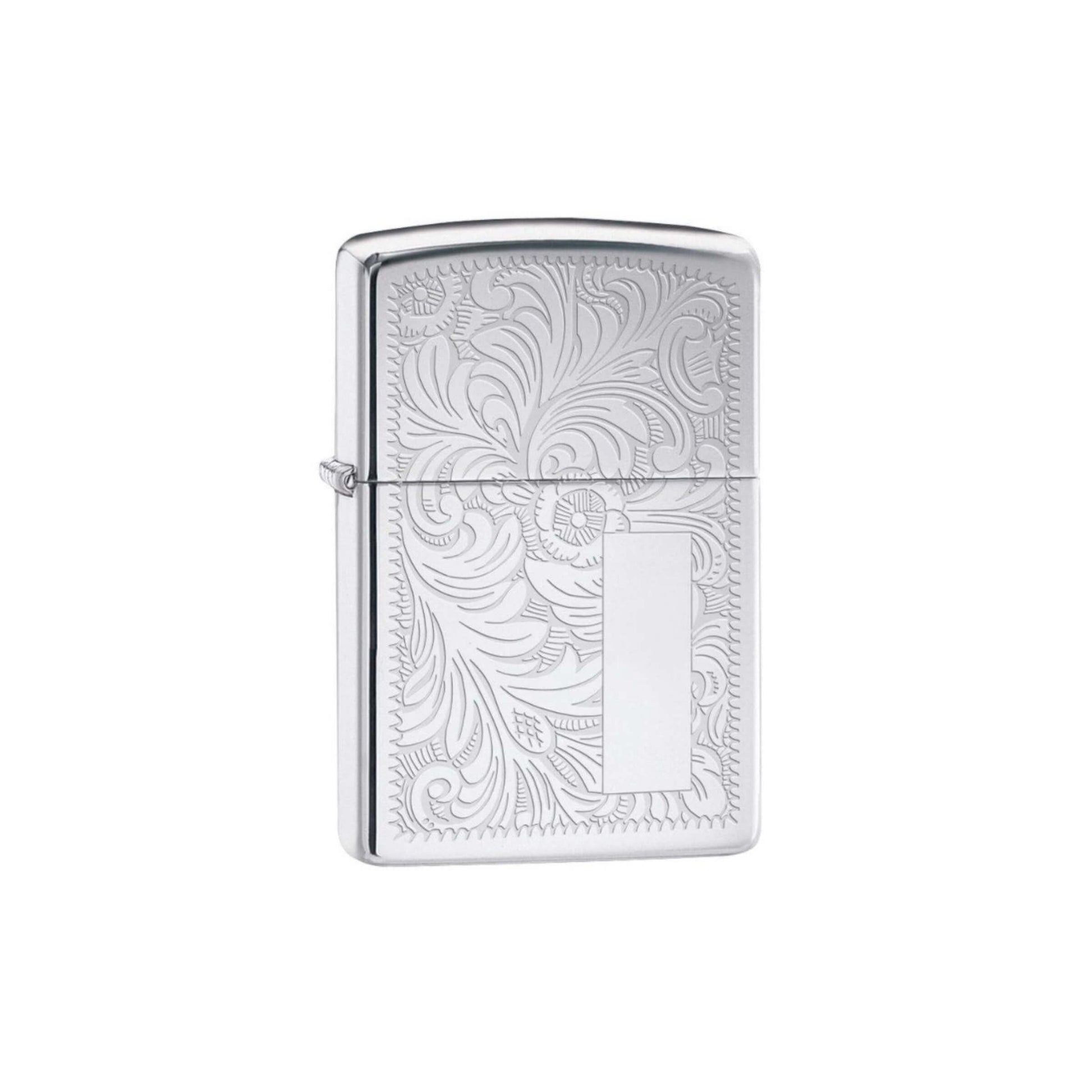 Accendino Zippo 352 Veneziano Cromo in High Polish Chrome con decorazioni veneziane